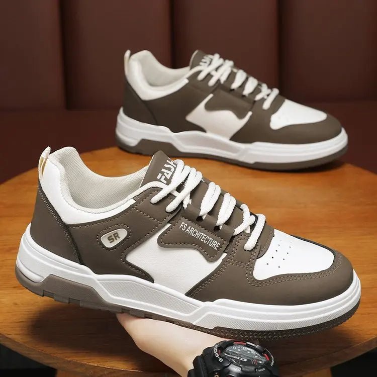 Men Casual Shoes Breathable White Sneakers Fashion Driving Walking Tennis Sports Shoes for Male Skate Flats Low-top Board Shoes ATHLEXES