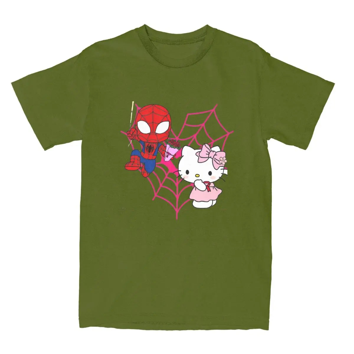 Hello Kitty x Spiderman Vintage Cotton Couple T-Shirt ATHLEXES