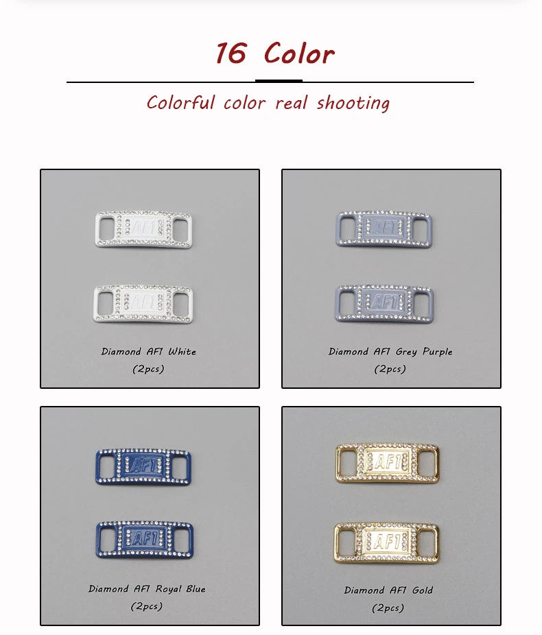 Diamond Luxury AF1 Shoelace Charms with Metal Buckle ATHLEXES