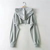 Chic Y2K Irregular Crop Hoodie for Trendy Women ATHLEXES
