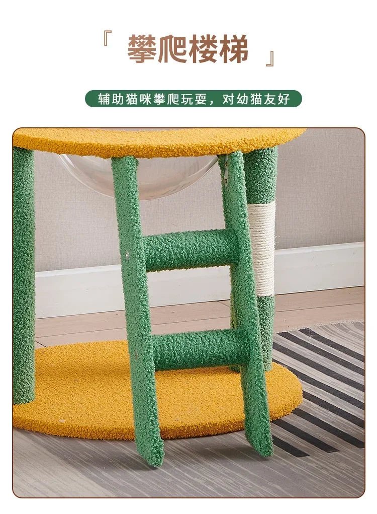 Cat Supplies Pet Cactus Crawler Pet Supplies Nest Cat Scratch Board Tree Spacecraft Cat Tree Tower Furniture ATHLEXES