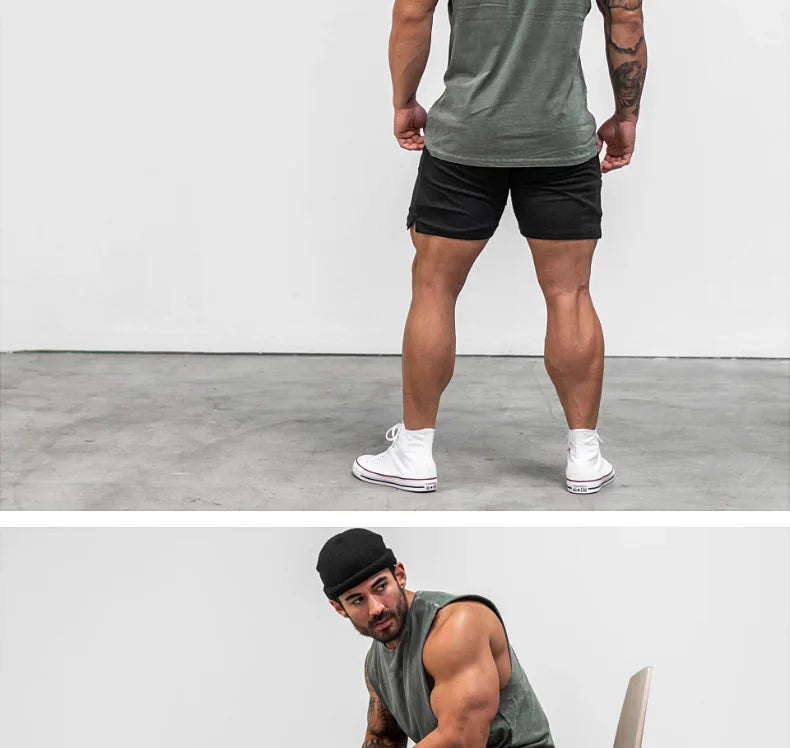Men's Summer Cotton Gym Tank Top for Fitness ATHLEXES