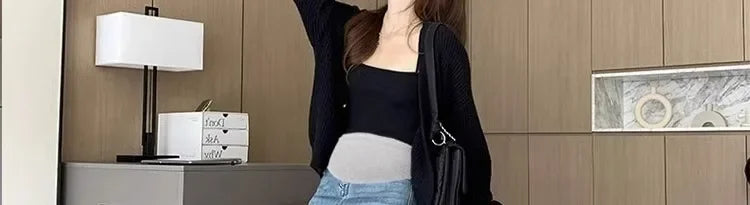 BumpStyle High Elasticity Maternity Fringe Jeans ATHLEXES