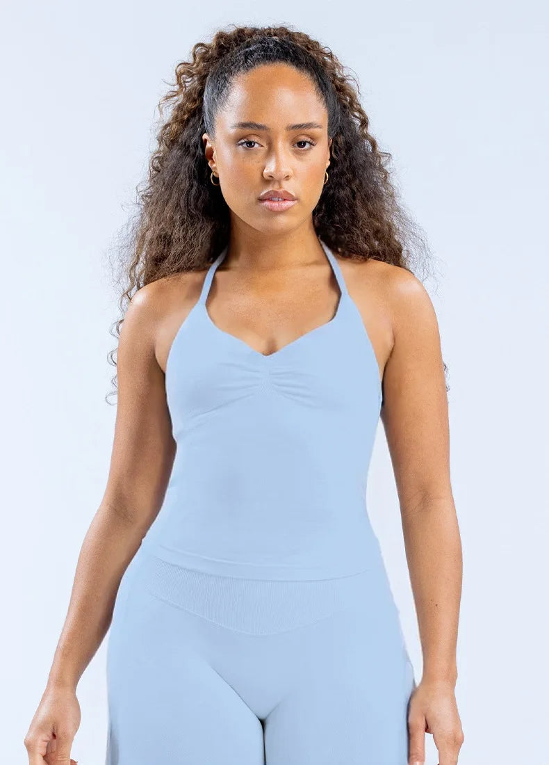 SleekFit V Neck Longline Gym Tank Top ATHLEXES