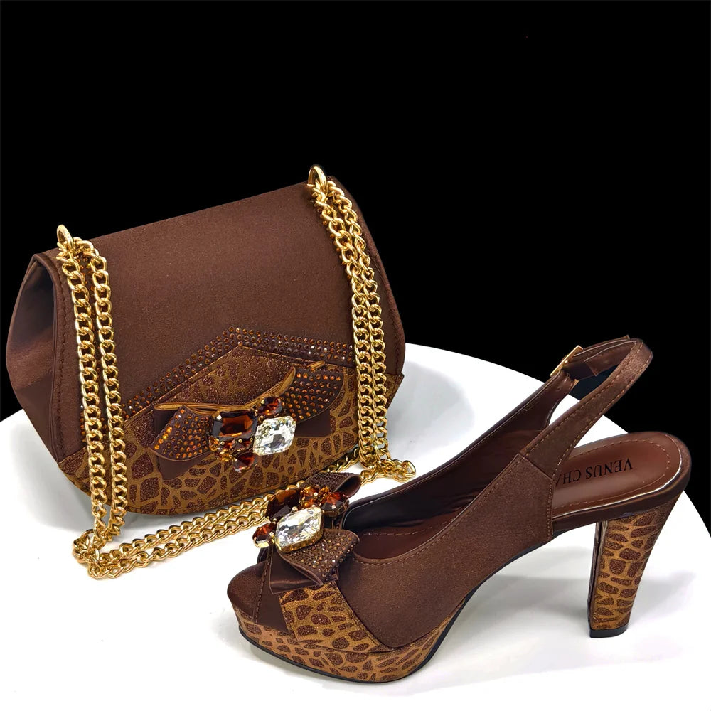 Royal Blue Elegance: Venus Chan Heel & Bag Set ATHLEXES
