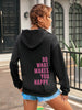 Happy Vibes Pink Letter Streetwear Hoodie ATHLEXES