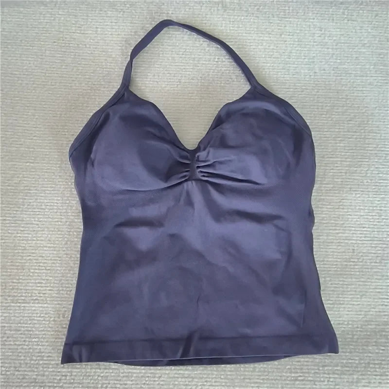 SleekFit V Neck Longline Gym Tank Top ATHLEXES