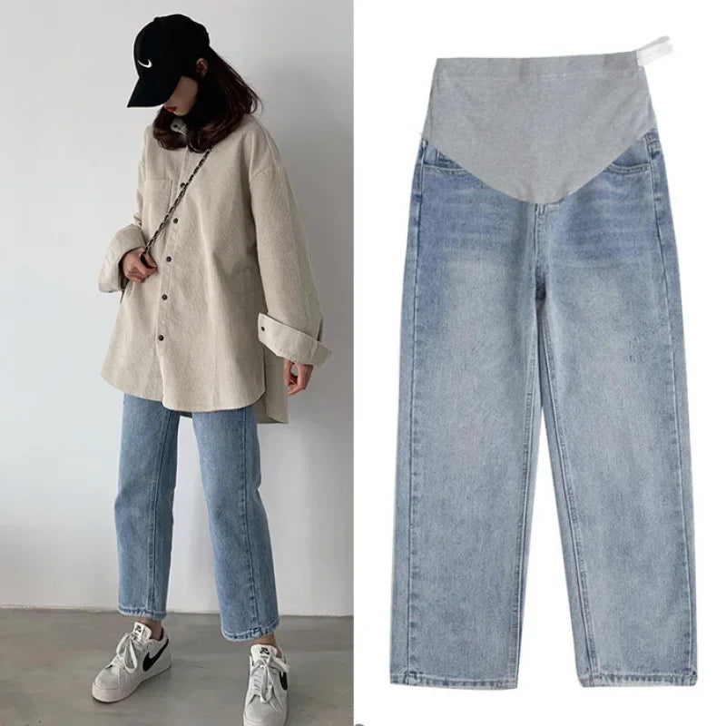 ComfortFit Wide Leg Maternity Denim Trousers ATHLEXES