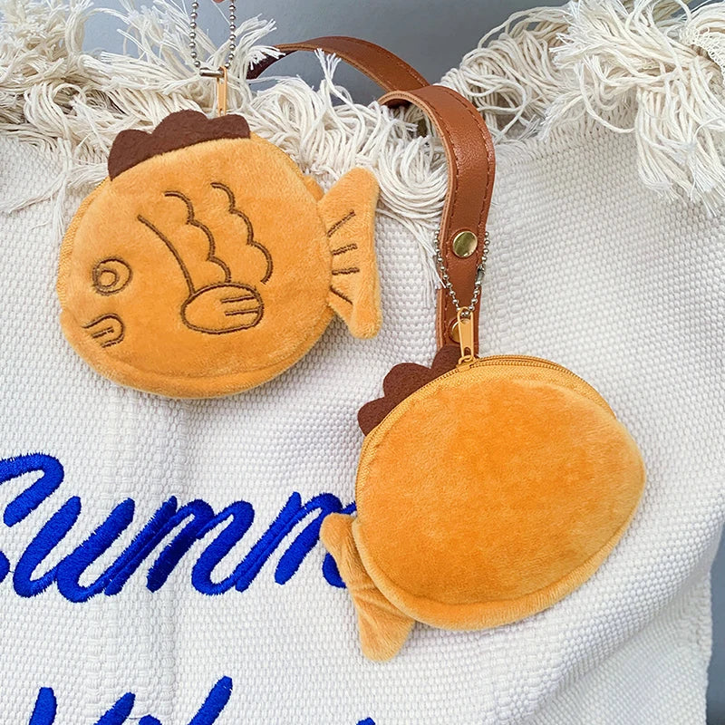 Cute Plush Snapper Fish Coin Purse Wristlet Wallet ATHLEXES