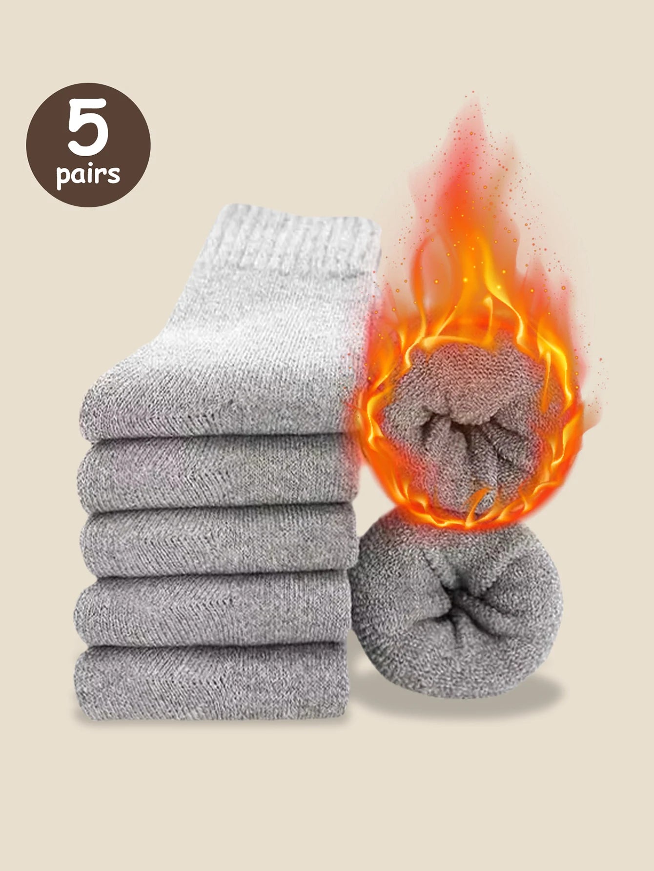 CozyUp Solid Color Unisex Mid-Calf Socks Set ATHLEXES