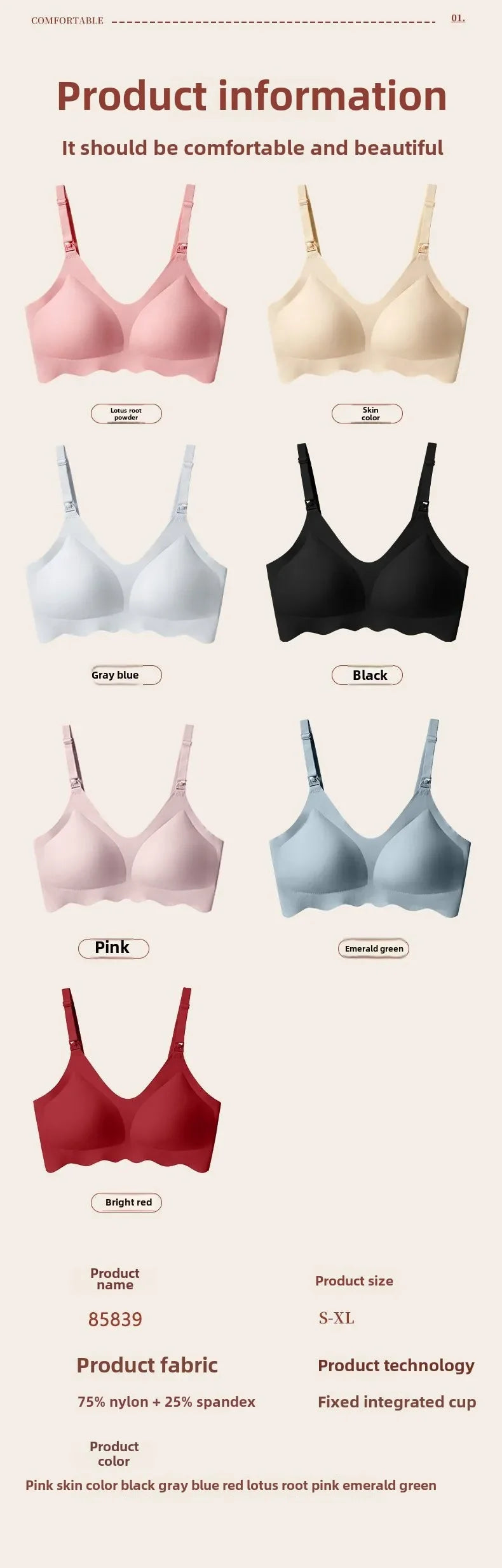 ComfortFit Maternity Nursing Bra for Easy Feeding ATHLEXES