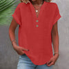 Breezy V Neck Cotton Linen Shirt for Women ATHLEXES