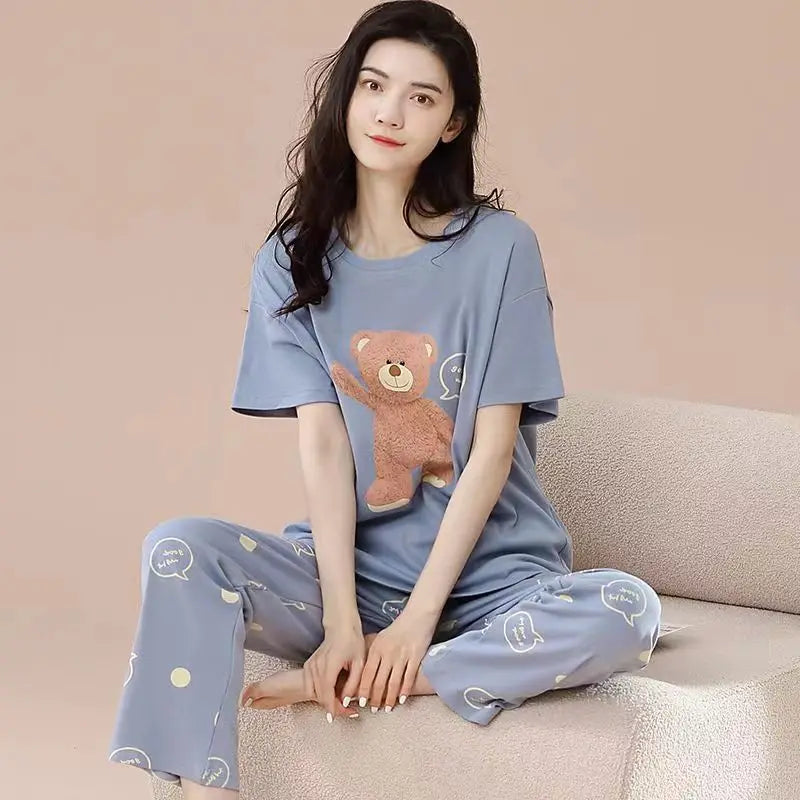 CozyBear Plus Size Summer Pajama Set ATHLEXES