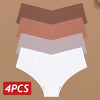 4PC Women Seamless Briefs Sexy V-Waist Underwear Set ATHLEXES