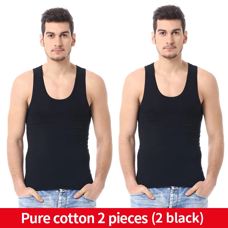 Men's Cotton Slim Fit Casual Fitness Vest ATHLEXES