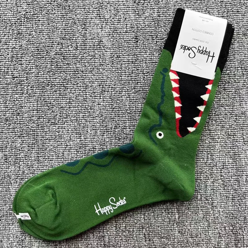 Happy Socks Men's Diamond Check Crew Socks for All Seasons ATHLEXES