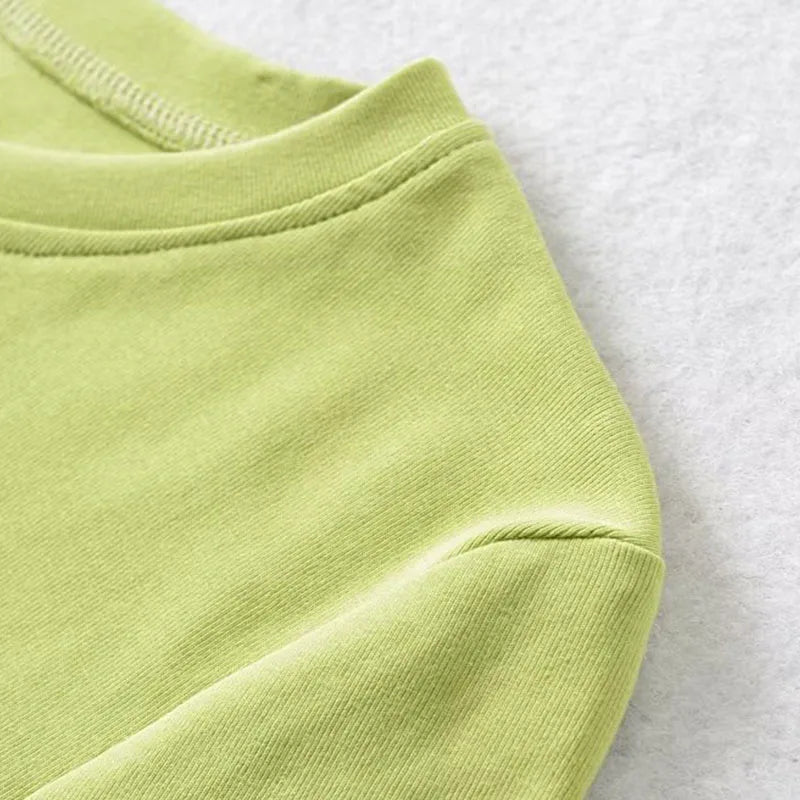 Harajuku Ruched Side Cotton Crew Neck Tee ATHLEXES