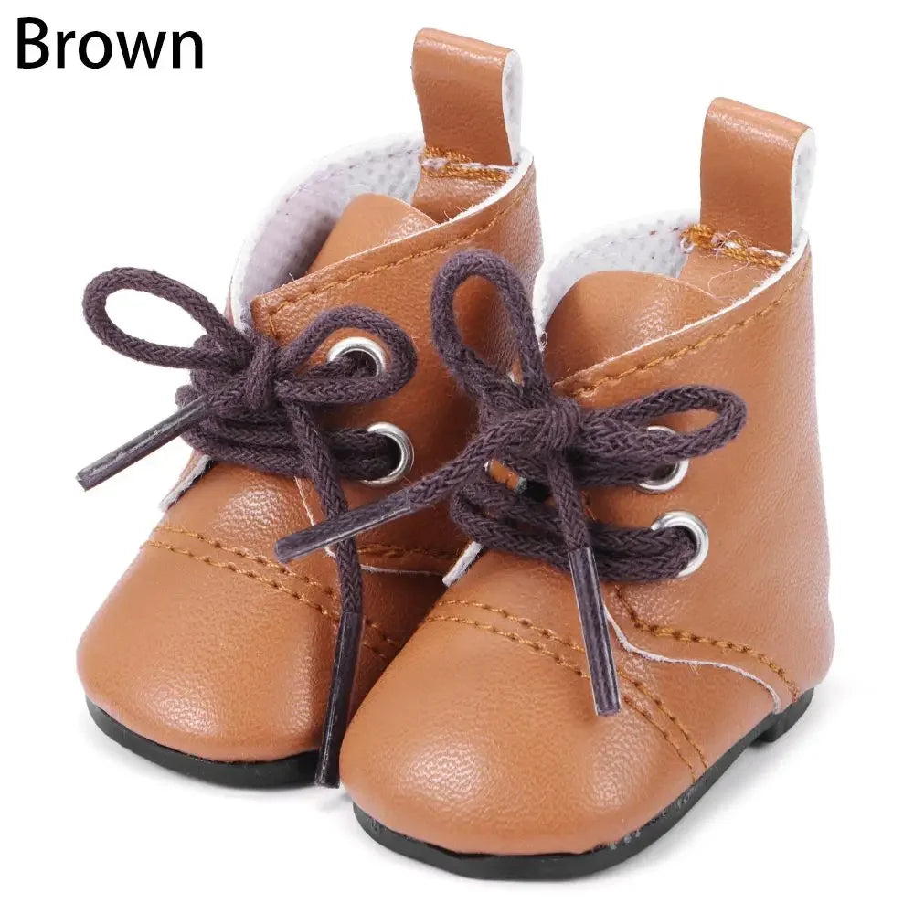 Mini Doll Boot Shoes for 20cm Plush Dolls - Stylish 5-5.5cm Accessories ATHLEXES