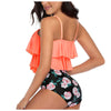 Vintage Ruffle Ruched High Rise Bikini Set ATHLEXES
