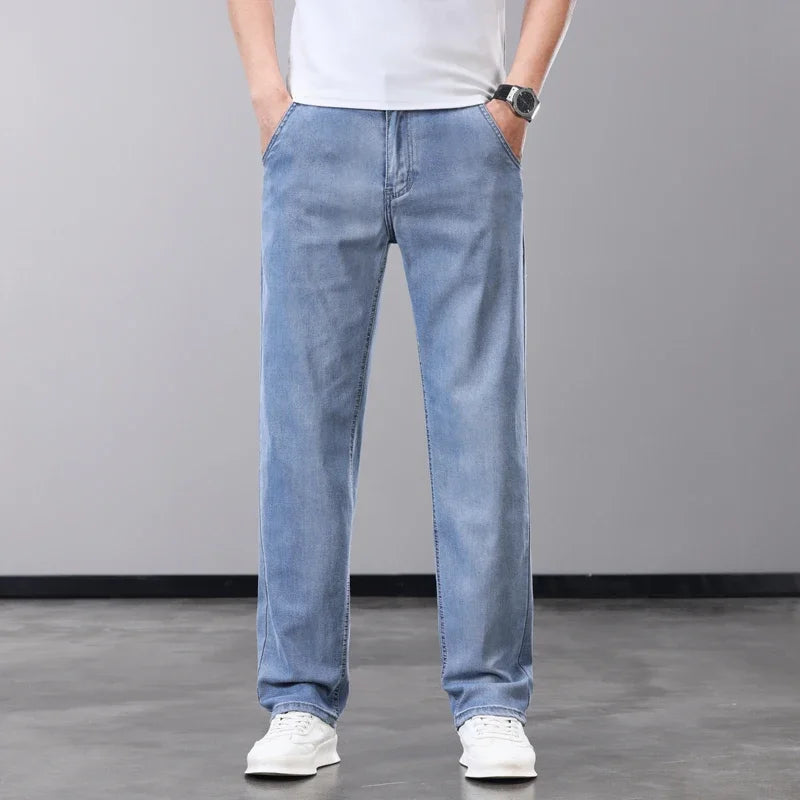 BreezyCool Men's Summer Denim Pants ATHLEXES