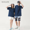 WAVLATII Women's Casual Cotton Summer Tees WT2401 - Pink & White ATHLEXES