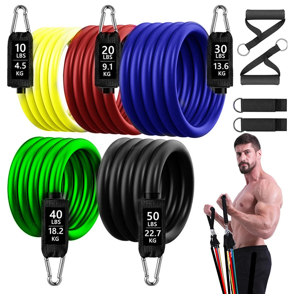 Premium Resistance Bands Set with Door Anchor & Straps ATHLEXES