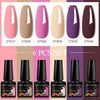 NailArt Pro 6pc UV Gel Polish Kit for Manicure ATHLEXES
