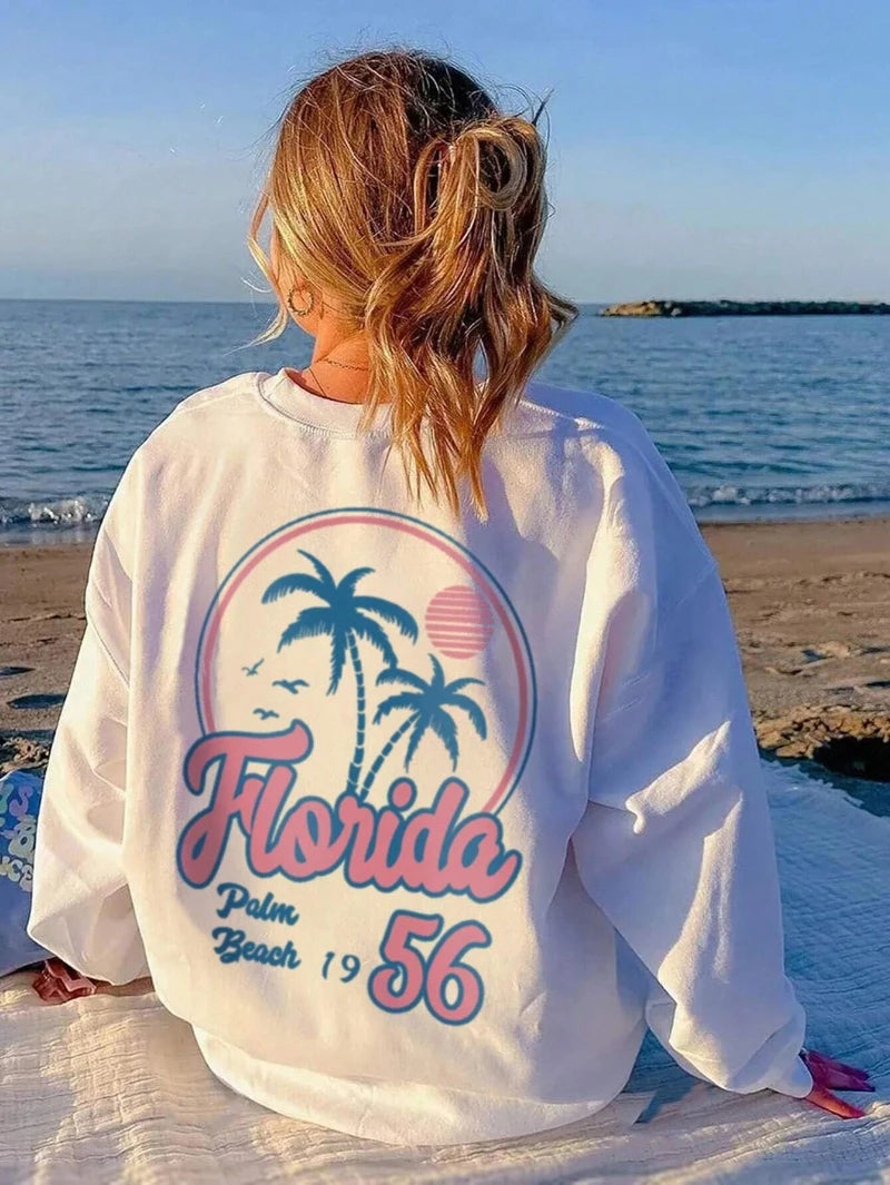 Palm Beach Luxe Fleece Crewneck Sweatshirt ATHLEXES