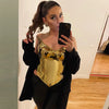 Goddess Glam Metallic Corset Top ATHLEXES