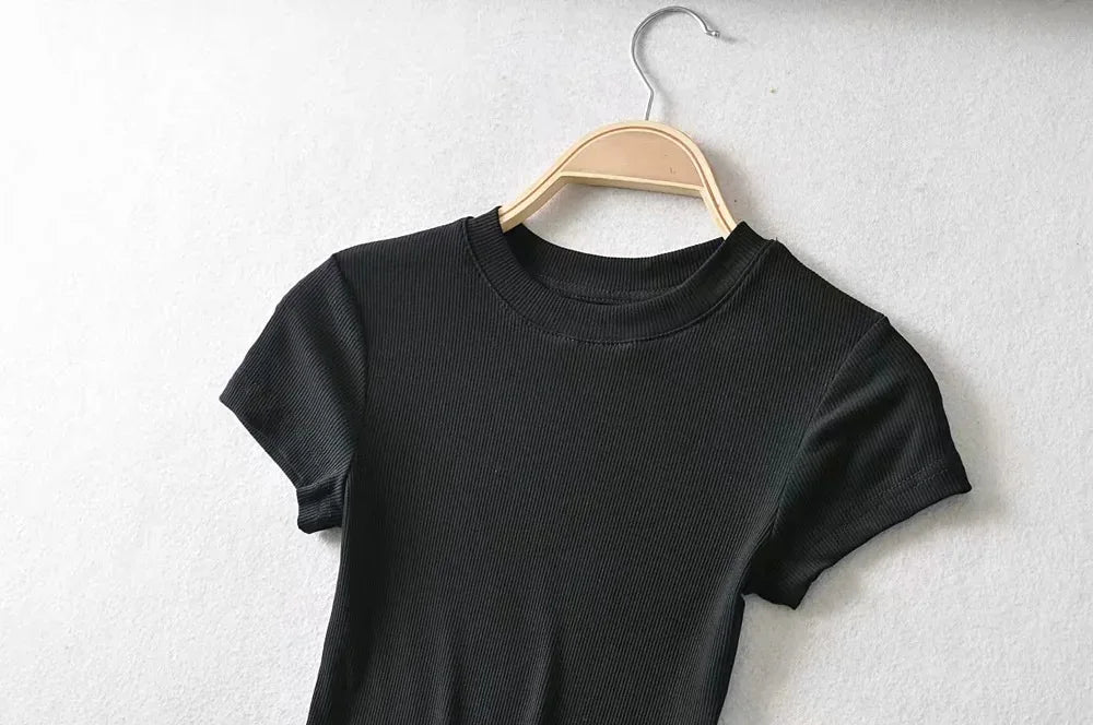Summer Sexy O-neck Crop Top for Women ATHLEXES