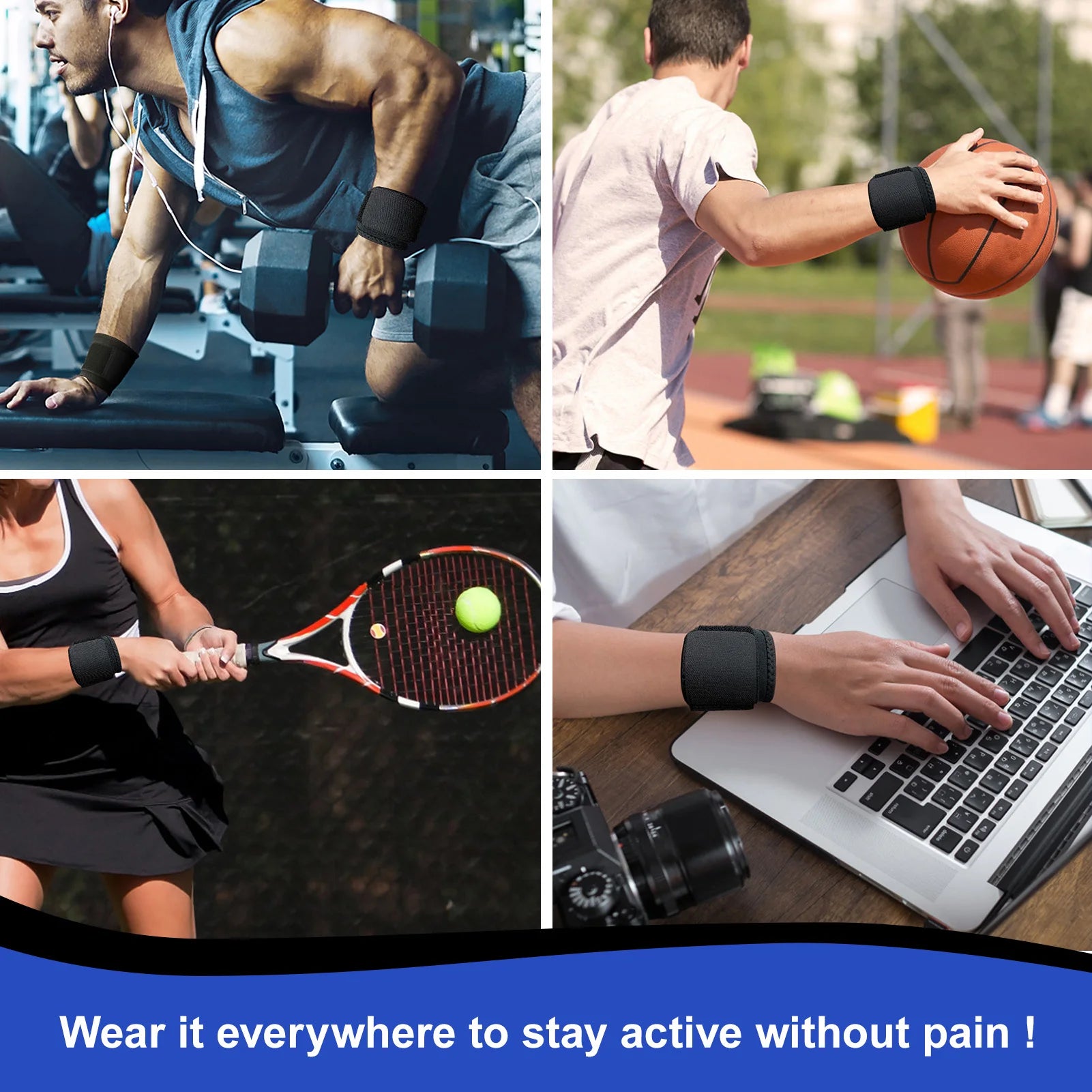 WristGuard Adjustable Support Brace for Pain Relief ATHLEXES