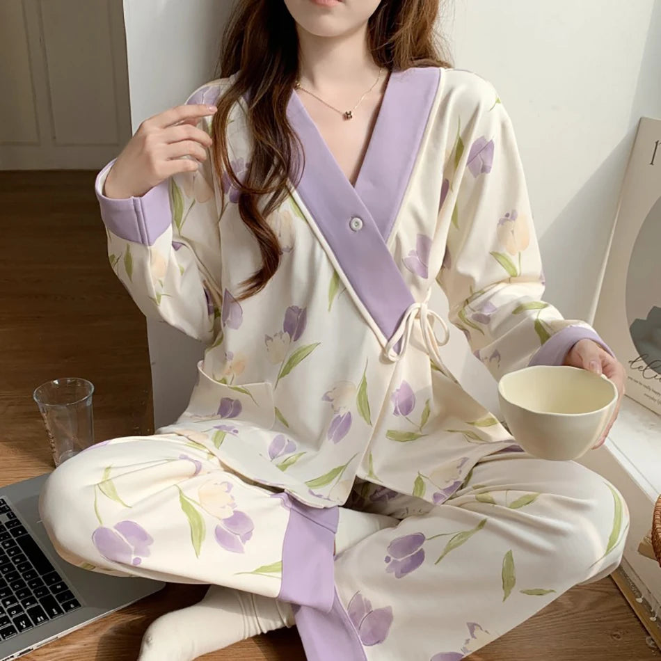 Elegant Maternity Nursing Pajama Set ATHLEXES