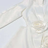 Elegant 3D Flower Blazer and Wide Leg Pant Set ATHLEXES