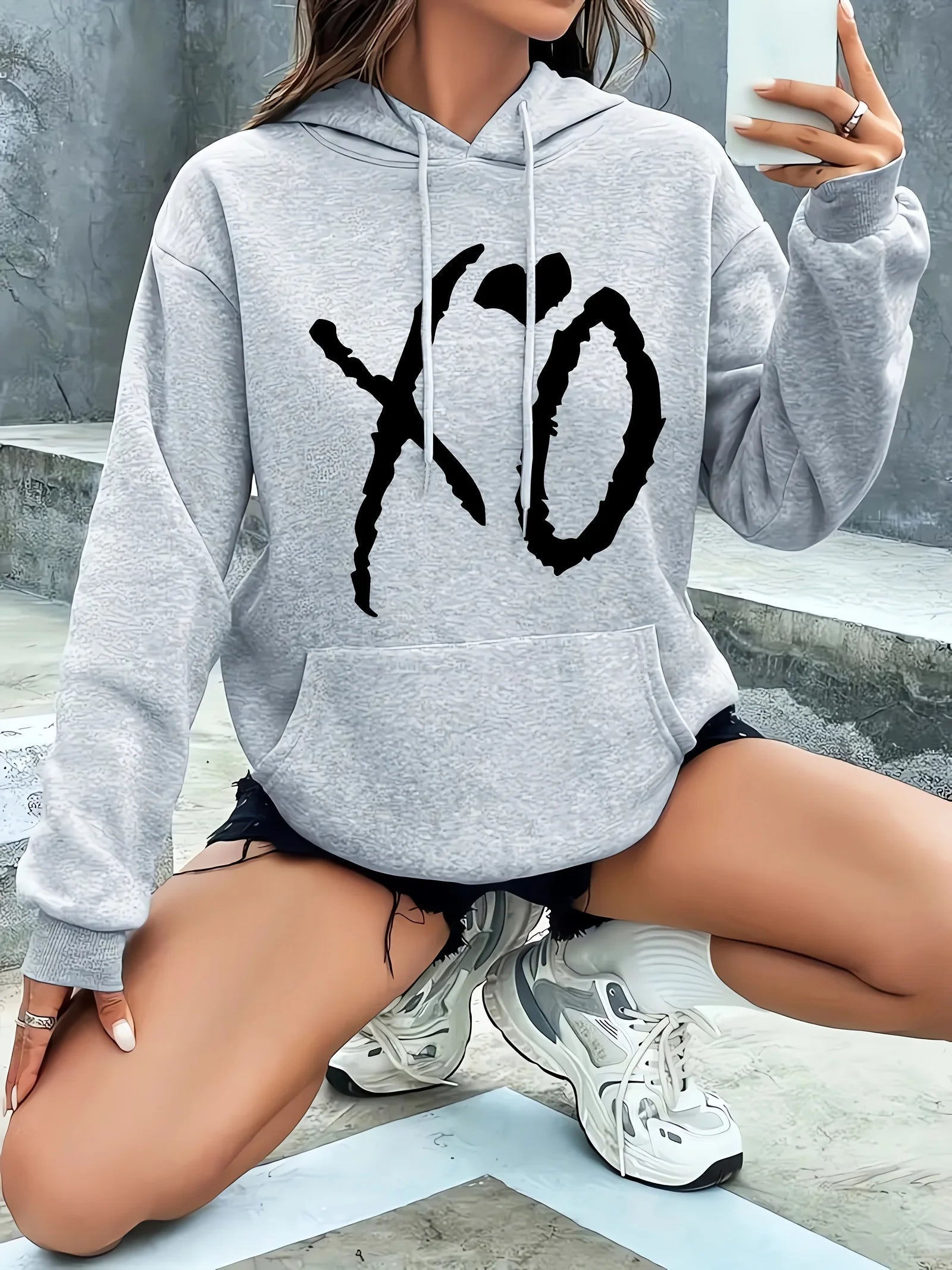 HeartPrint Casual Womenâ??s Hoodie ATHLEXES