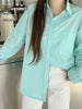 Beiyingni 2024 Spring Autumn Women's Oversized Blouse with Pockets ATHLEXES