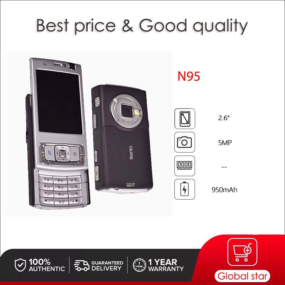 Nokia N95 Unlocked Mobile with Multi-Language Support ATHLEXES