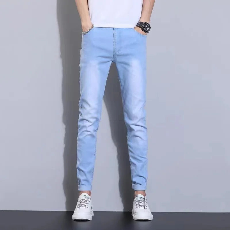 High Quality Slim Fit Denim Pencil Pants for Men ATHLEXES