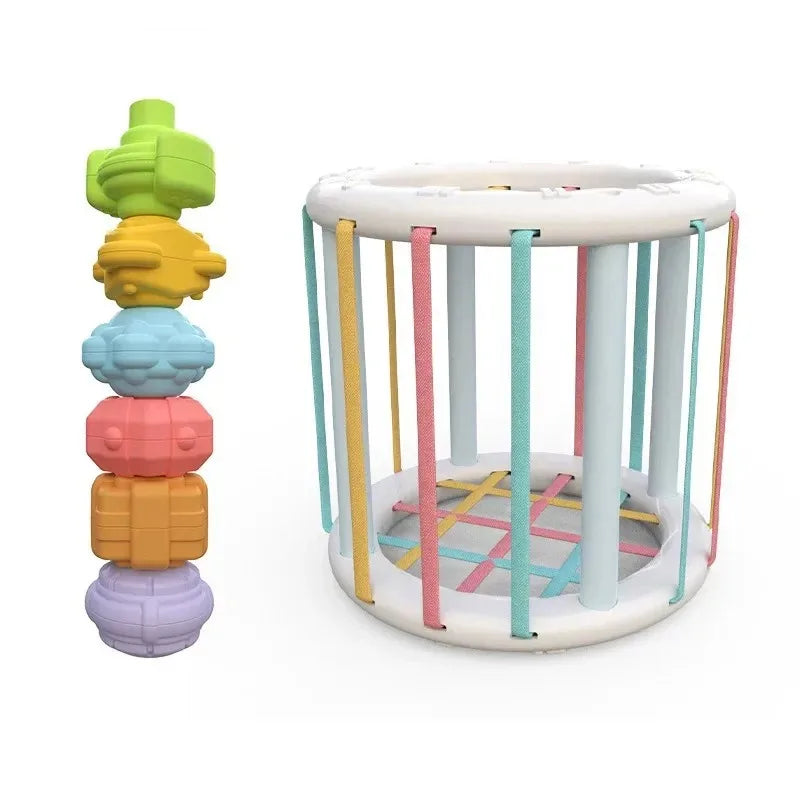 Montessori Shape Sorter Cube â?? Rainbow Infant Blocks ATHLEXES