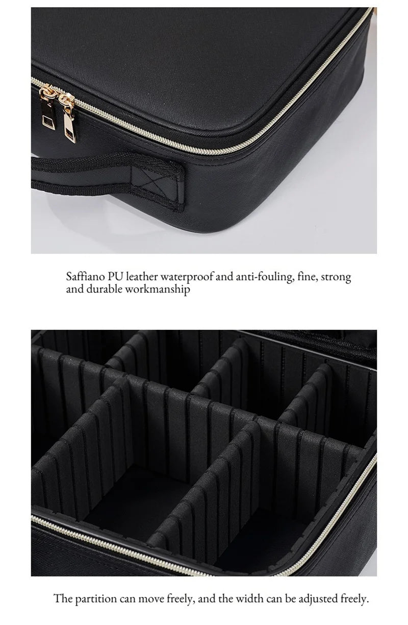 LuxeGlow LED Makeup Case with Mirror ATHLEXES