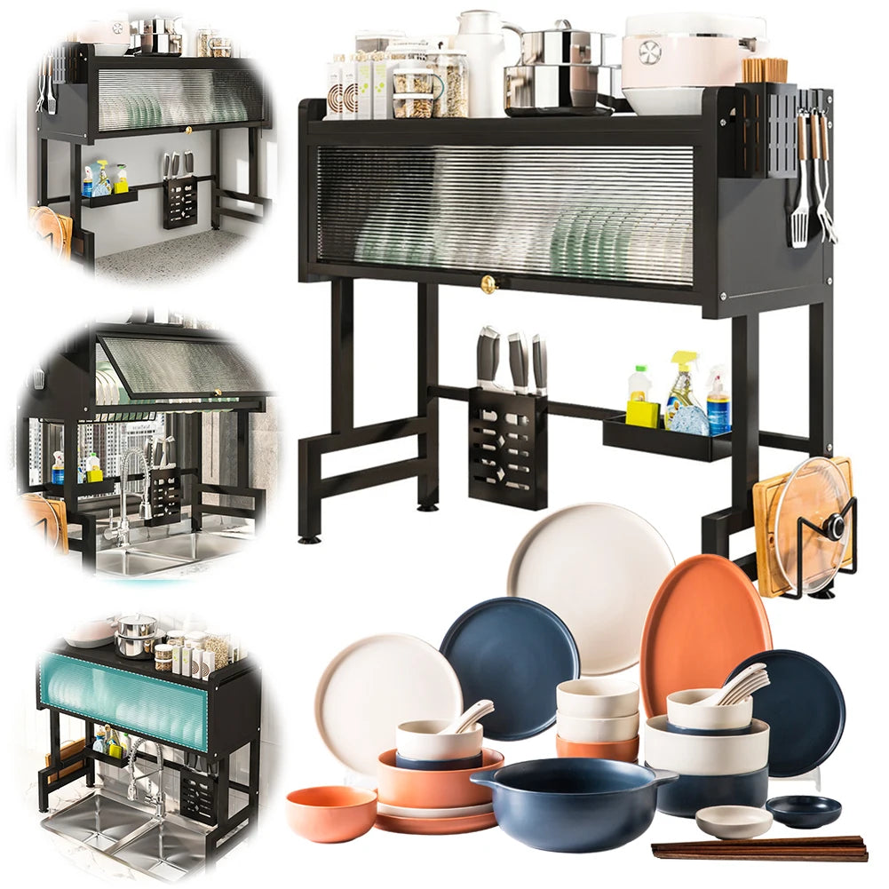 Versatile 3-Tier Over Sink Dish Rack ATHLEXES
