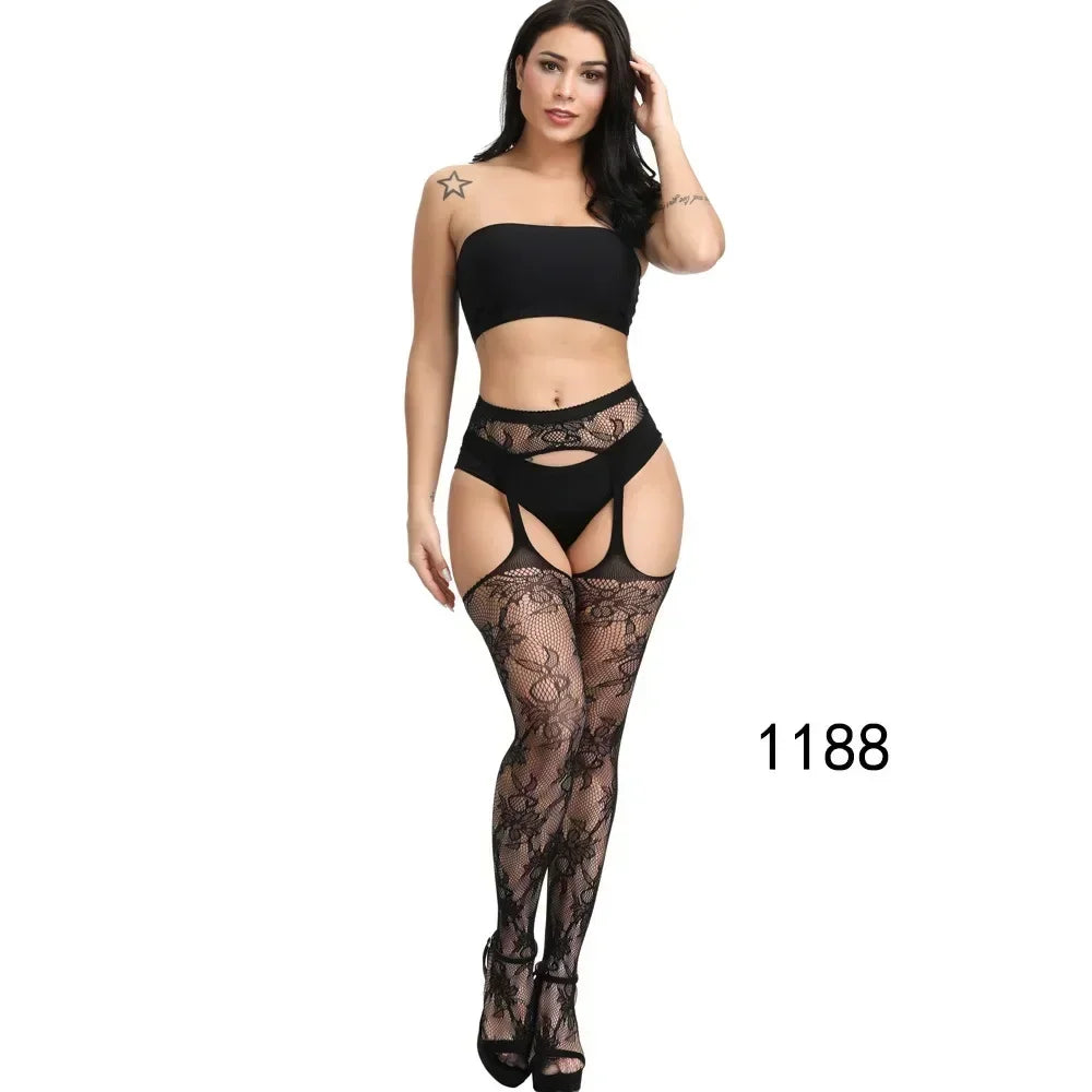 Luxe Lace Plus Size Stay-Up Thigh High Socks ATHLEXES