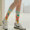 Colorful Cotton Women's Socks - Trendy Hedgehog & Sloth Designs ATHLEXES