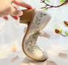 Veowalk Elegant Cotton Mary Jane Block Heels ATHLEXES