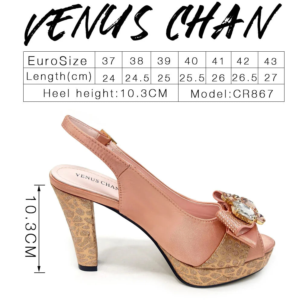 Royal Blue Elegance: Venus Chan Heel & Bag Set ATHLEXES