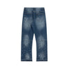 Retro Spliced Denim Trousers for Trendy Couples ATHLEXES