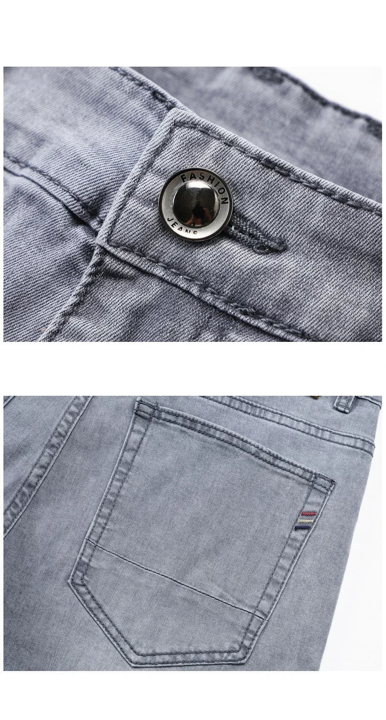 Stylish Gray Soft Fit Men's Summer Jeans ATHLEXES