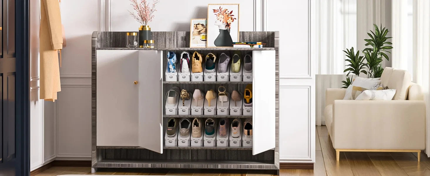 ShoeSavvy 12Pcs Adjustable Organizer Rack System ATHLEXES
