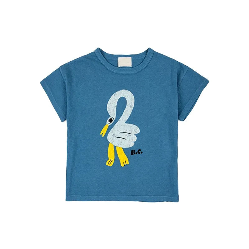 Korean Cotton Cartoon Tees for Kids 2025 Summer Collection ATHLEXES