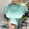 Cotton U-Neck Slimming Summer Tee for Women ATHLEXES