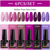 NailArt Pro 6pc UV Gel Polish Kit for Manicure ATHLEXES